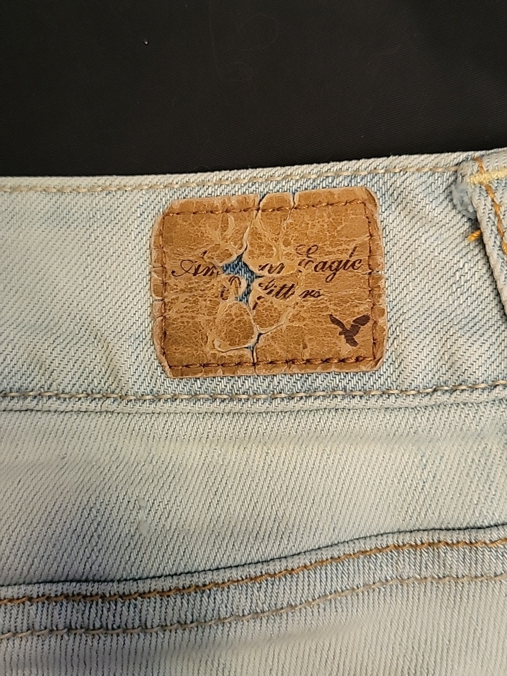 American Eagle Outfitters Light Blue Distressed Denim Shorts - Picture 3 of 5